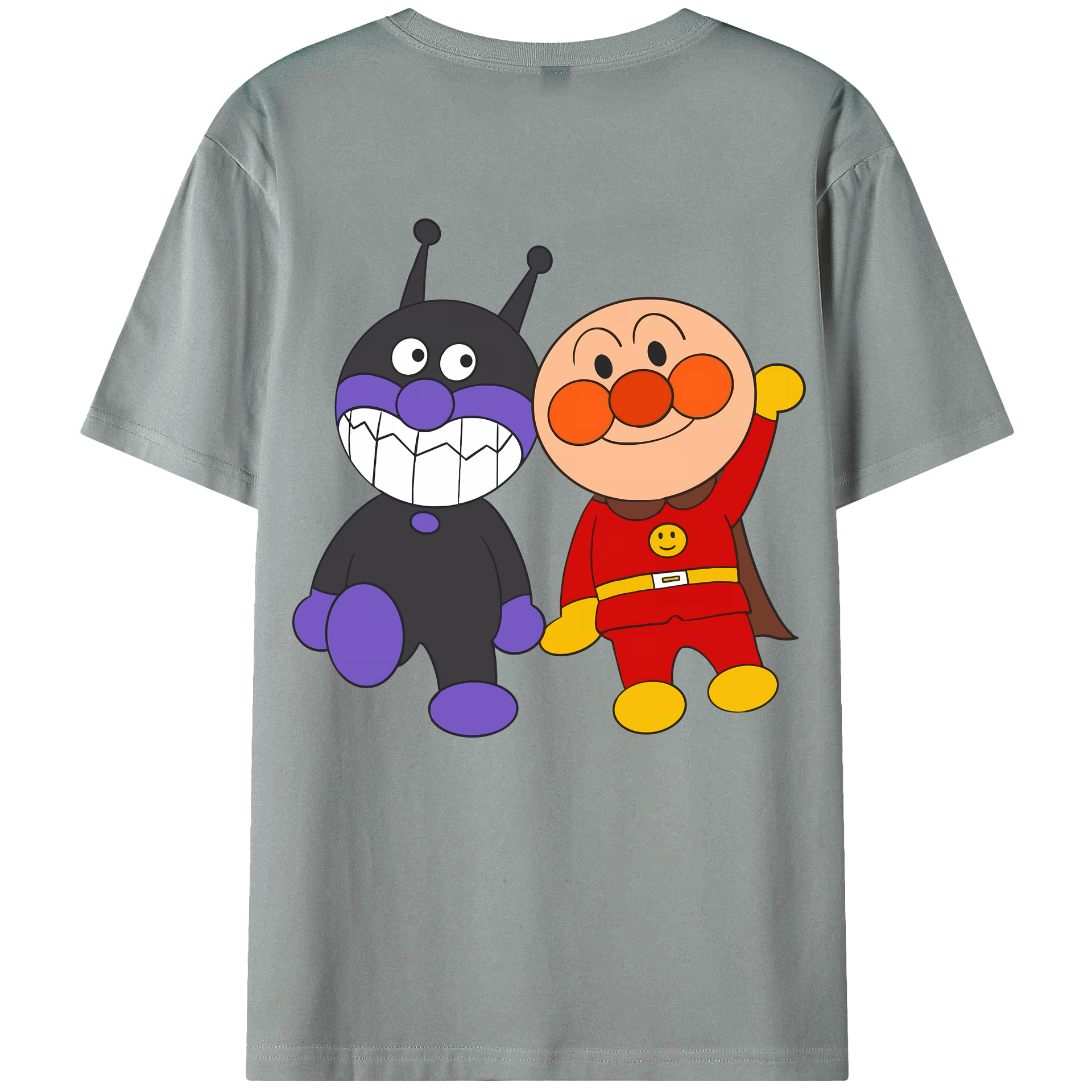 （画像用） アンパンマン Anpanman 綿100％ メンズ半袖Tシャツ（バックプリント） 通気性